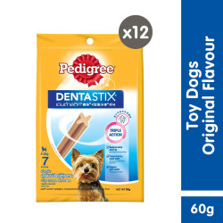 PEDIGREE Dentastix Dog Treats - Treats for Toy Dogs (12-Pack), 60g. Dental Treats for Adult Dogs