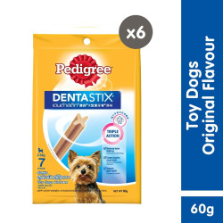 PEDIGREE Dentastix Dog Treats - Treats for Toy Dogs (6-Pack), 60g. Dental Treats for Adult Dogs